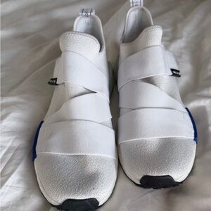 Adidas 	NMD_R1 STRAP SHOES White and Black slip on Sneakers 10